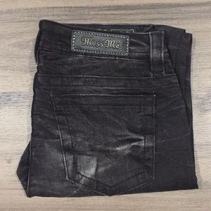 Miss Me Black Crackle Cuffed Skinny Jeans 29